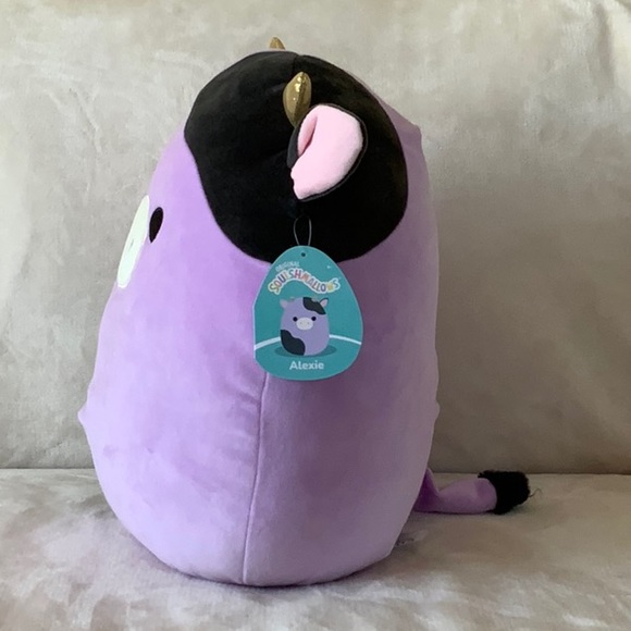 Squishmallow Alexie Purple Cow Gold Horns 14" NWT - Picture 2 of 4